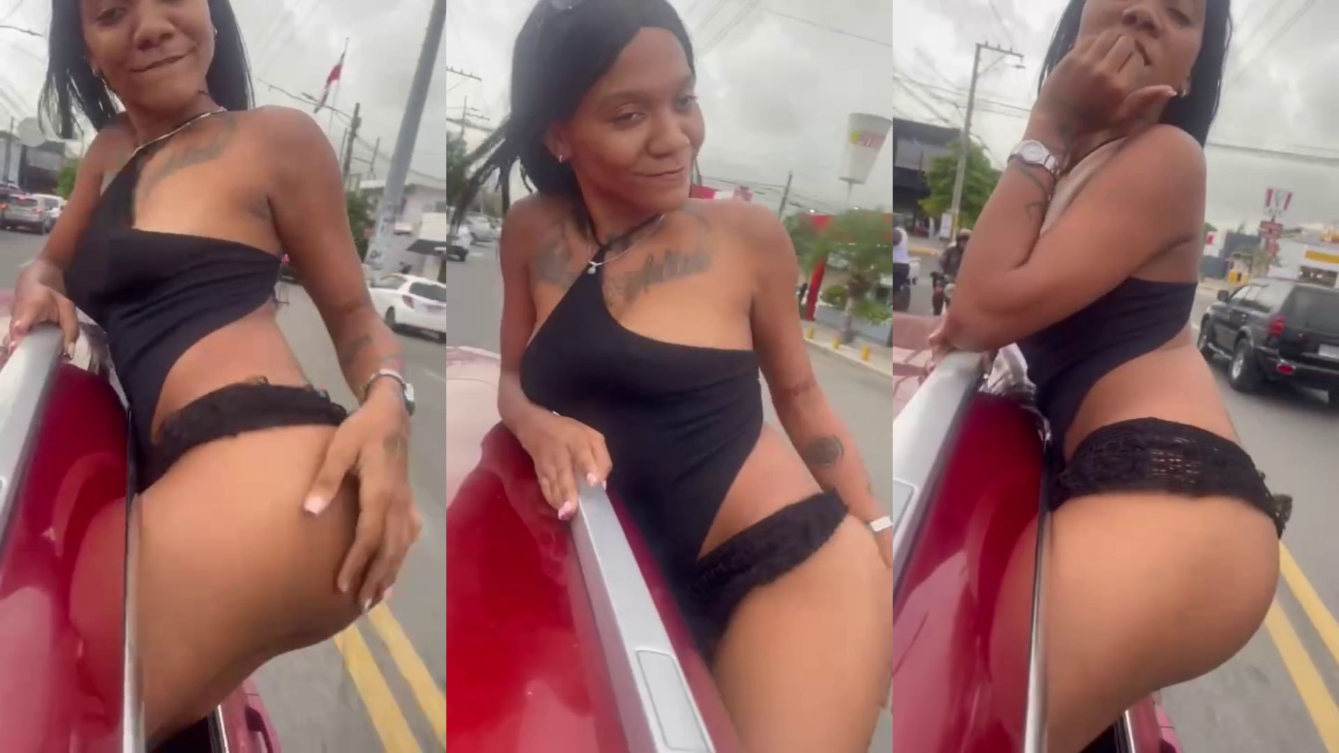 Mira como se muestran esta 2 en la calle desnuda